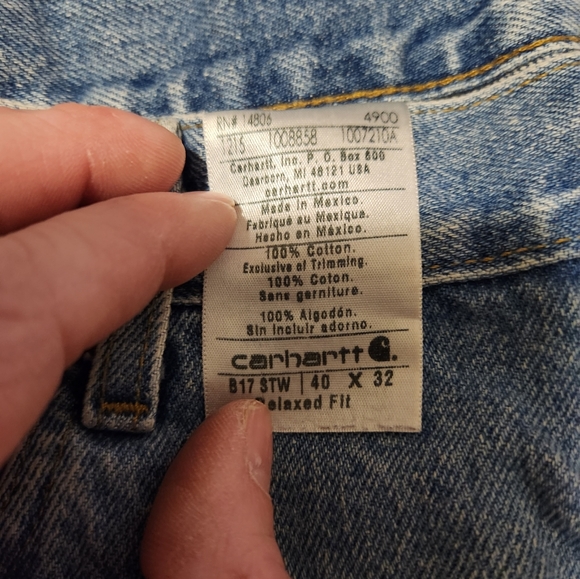 Mens Carhartt Jeans size 40 X 32 - Picture 7 of 16